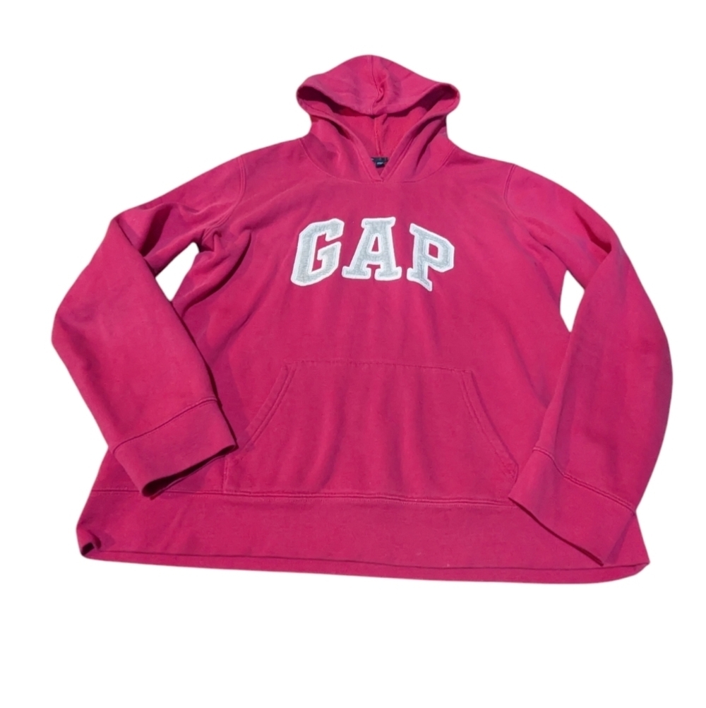 GAP Vintage Logo Pink Hoodie size Large Fits Small Y2K 90s